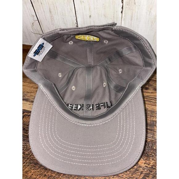 KEEN Gray Embroidered Adjustable Mens Hat Cap LIFE IS KEEN Big X Brand - Picture 6 of 8